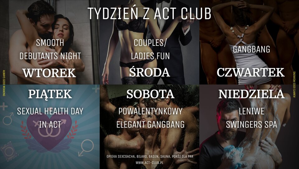 Harmonogram imprez na tydzień 15-20 lutego 2022! - ACTSwingersClubWarszawa