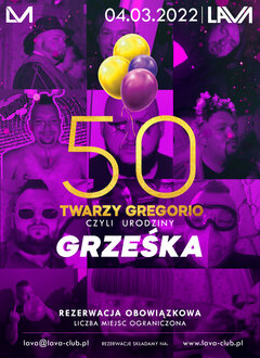 04.03. "GRZEGORZ PARTY" - SEX PARTY (piątek)