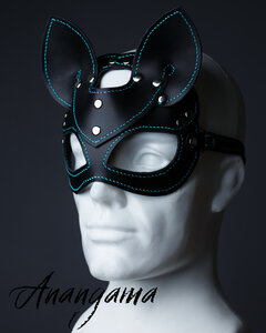 Kocia maska wersja Czarny Turkus