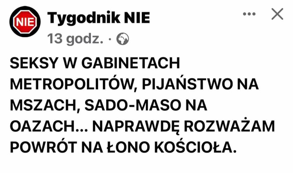 Jak apostata zaczynam się zastanawiać nad powrotem na (nomen o - Ahak2
