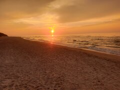 Cos pieknego zachod słońca na plazy golasķów🤩