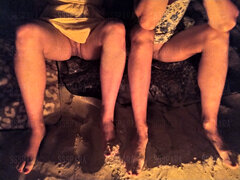 Wieczorne wietrzenie przy ognisku. Pozdrawiamy super parkę.