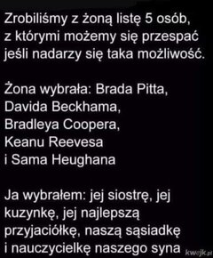 Trzeba wiedzieć kogo wybrać 😉😉😉Miłego poniedziałku