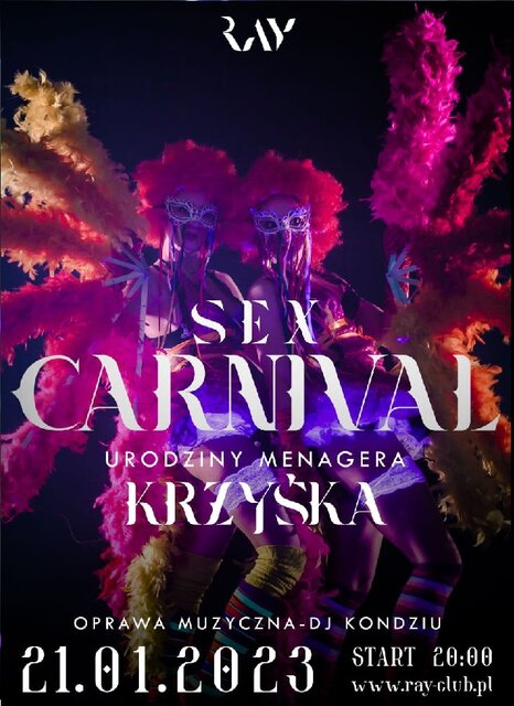 21.01.2023r. SOBOTA - SEX CARNIVAL | URODZINY MENAGERA KRISA | 2 - RayClub
