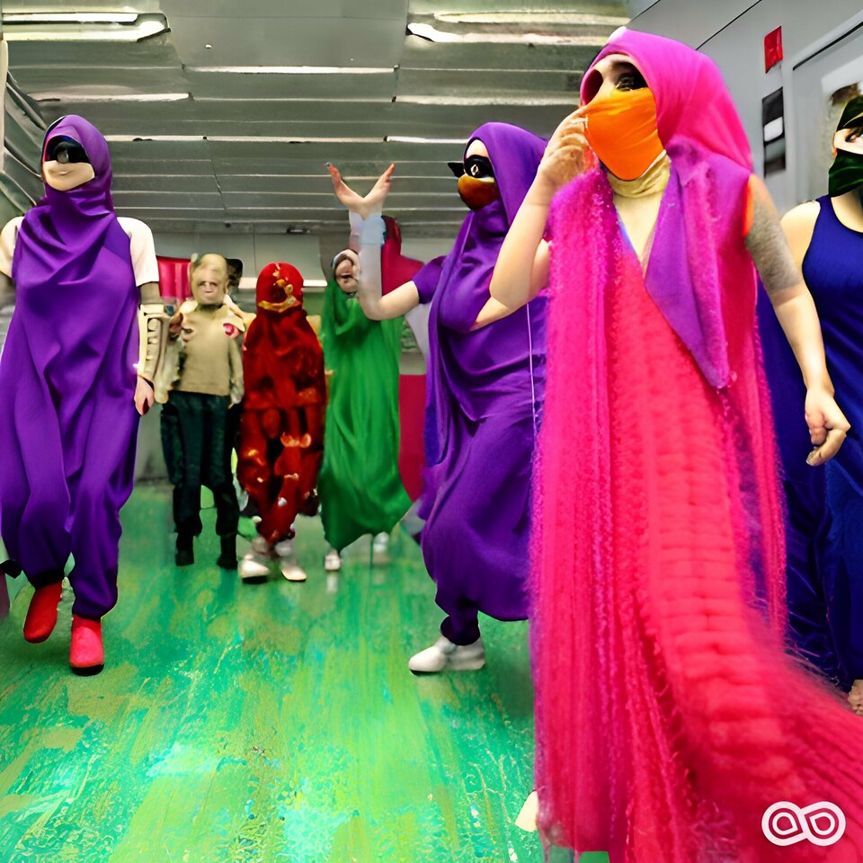 colourful_polish_mohair_burkas_dancing_breakdance_inside_Tsherno - pieprzyciele