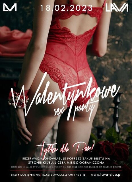 18.02.2023r. SOBOTA - WALENTYNKI - TYLKO DLA PAR - 20:00-04:00 - LavaClub