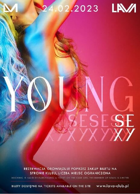 24.02.2023r. PIĄTEK - YOUNG&SEXY - SEX PARTY- 20:00-04:00 - LavaClub
