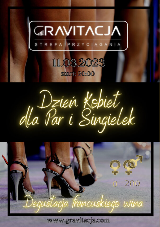 11 marzec 2023 Dzień Kobiet! - ClubGravitacja