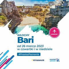 ZApraszam! Nowy loty poznania bari apulia wloch