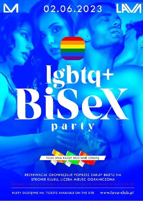 02.06.2023r. PIĄTEK - LGBTQ+ REAL BI SEX PARTY - MALE GANG BANG - LavaClub