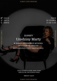 16 CZERWCA - Urodziny Marty - SexParty