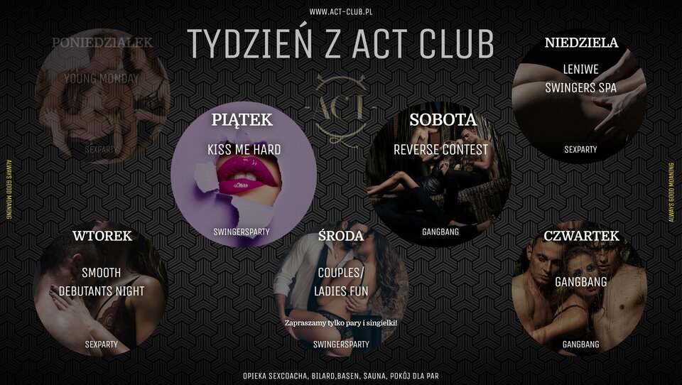 Rozkład tygodnia w ACT! - ACTSwingersClubWarszawa