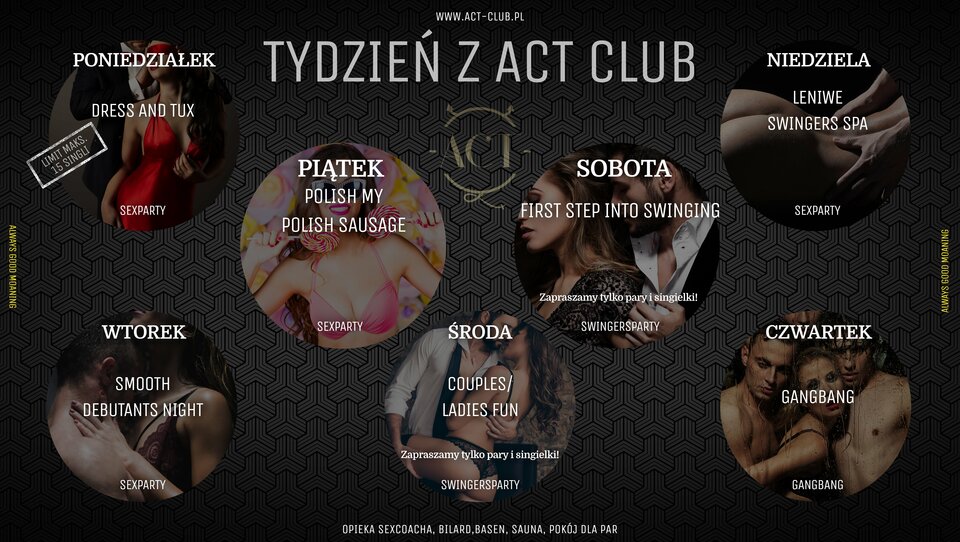 ROZKŁAD TYGODNIA - ACTSwingersClubWarszawa