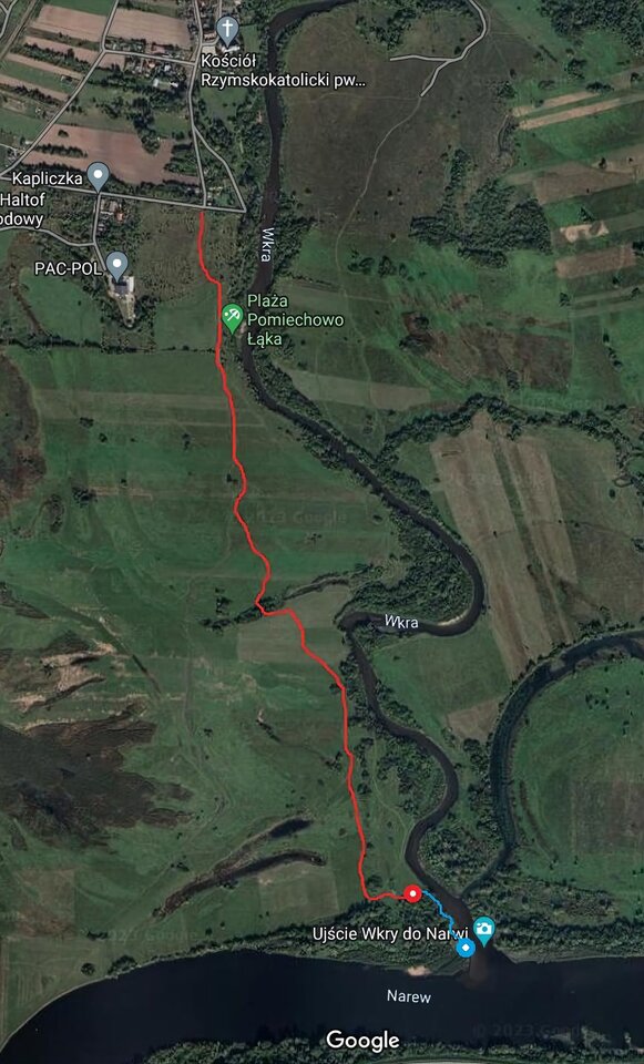 Dojazd do plaży przy ujściu Wkry - hotka_i_misiek