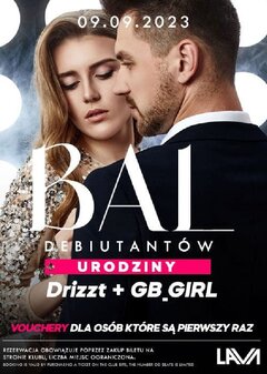 09.09.2023r. SOBOTA - BAL DEBIUTANTÓW - URODZINY DRIZZT83 oraz