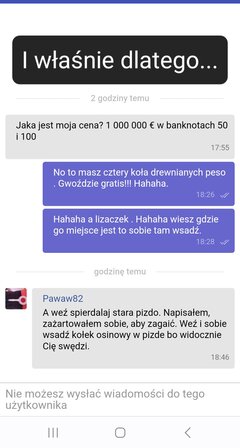 Pozdrawiamy środkowym palcem tego pana.