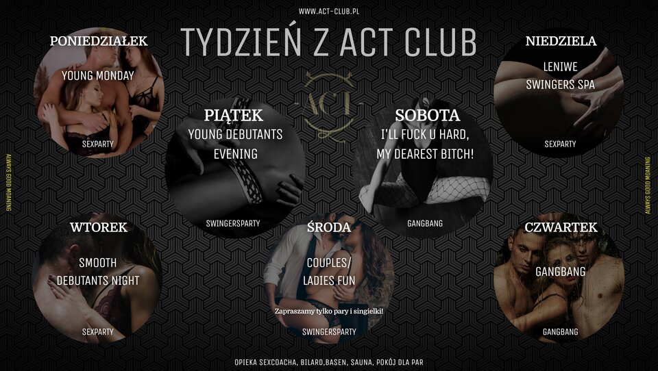 Rozkład Tygodnia w ACT! - ACTSwingersClubWarszawa