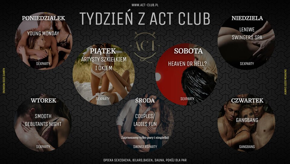 ROZKŁAD TYGODNIA - ACTSwingersClubWarszawa