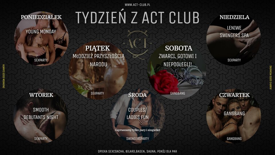ROZKŁAD TYGODNIA - ACTSwingersClubWarszawa