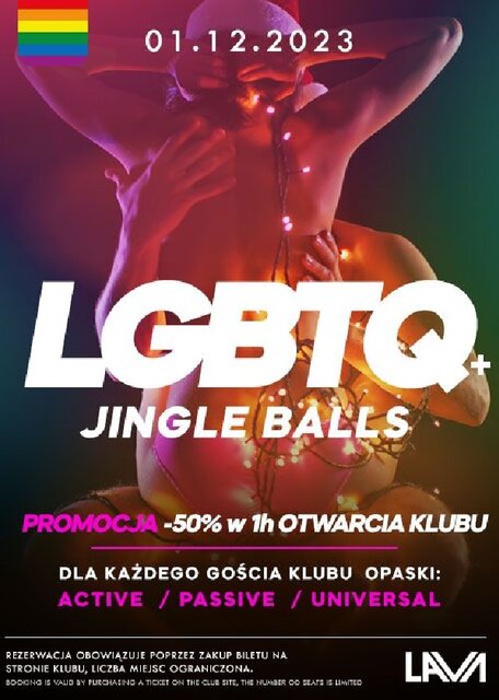 01.12.2023r. PIĄTEK - LGBTQ+ REAL BI SEX PARTY - JINGLE BALLS - - LavaClub