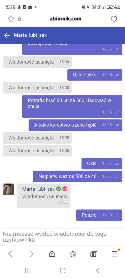 Zgłaszać takie szmaty ... miała wysłać kredyty - Malolatyutaty