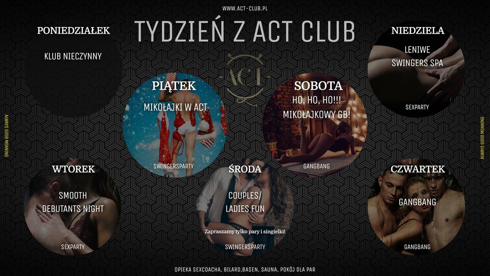 ROZKŁAD TYGODNIA - ACTSwingersClubWarszawa