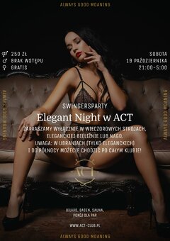 19 PAŹDZIERNIKA - Elegant Night w ACT - Swingersparty