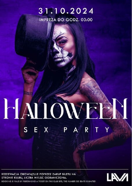 31.10.2024r.CZWARTEK - HALLOWEEN SEX PARTY - 19:00 - 03:00 - LavaClub