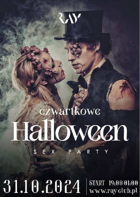 31.10.2024r. CZWARTEK - HALLOWEEN SEX PARTY - 19:00-01:00 - RayClub