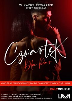 CZWARTKOWA IMPREZA DLA PAR - 19:00 - 01:00