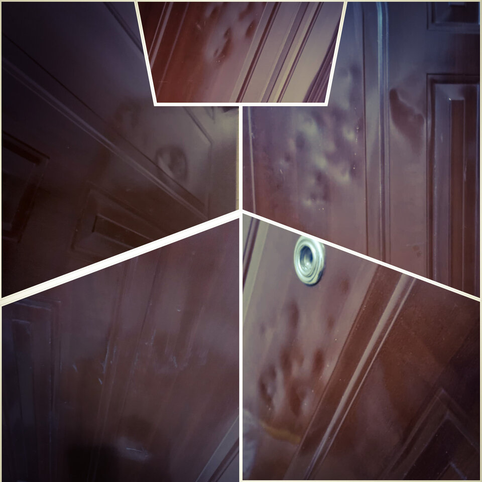 Drzwi wejściowe  po wizycie byłego chlopaka - TezBysTakChcial