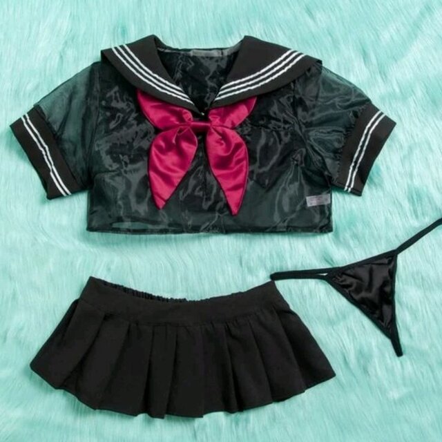 School Girl Lingerie Set _ Color_ Black_Red _ Size_ Various.jpg - nefre81