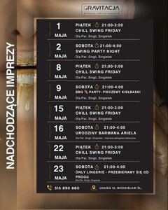 NADCHODZĄCE WYDARZENIA - M A J