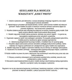 REGULAMINY „KINKY PHOTO” 30 KWIETNIA